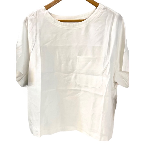 🎉HP! ❤️ Good American Woven Pocket Tee - Picture 3 of 9